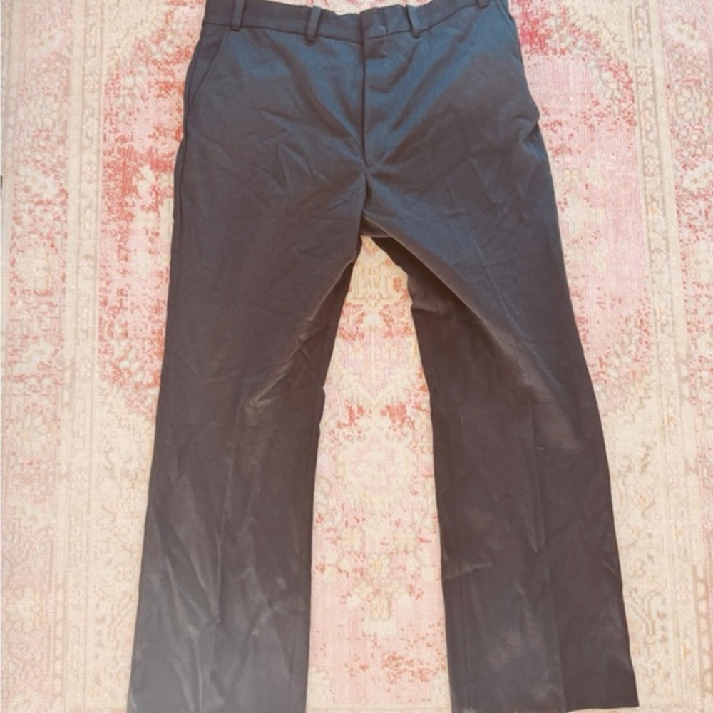 VanCort, Men's Vintage Black Dress Pants - Classic Straight Fit